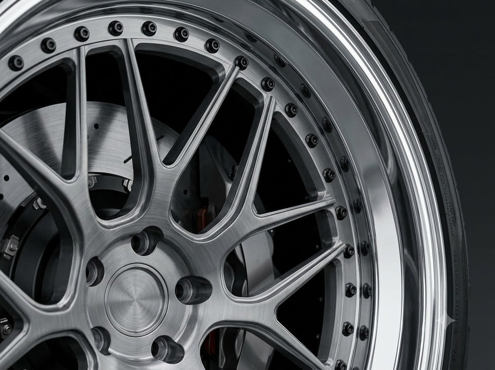 Two-piece forged wheel detail