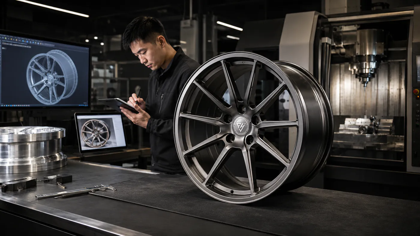 Custom forged wheel production process